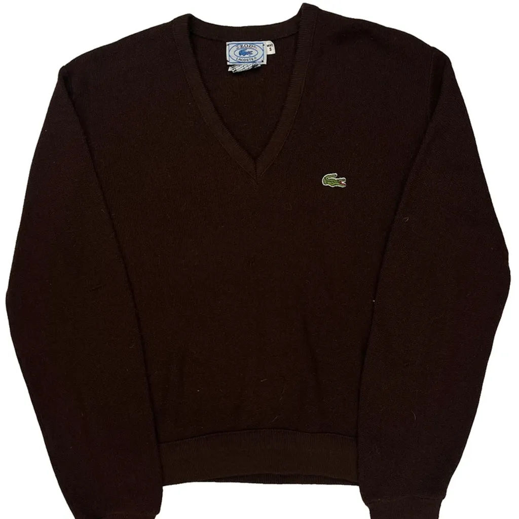Lacoste Sweater - Small Brown Cotton - Image 4