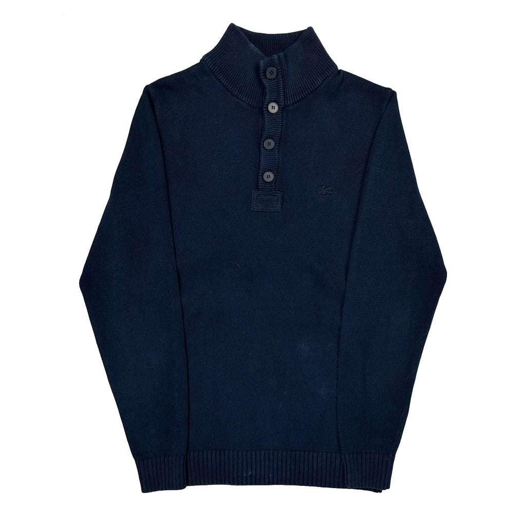 Lacoste Sweater - Medium Navy Cotton