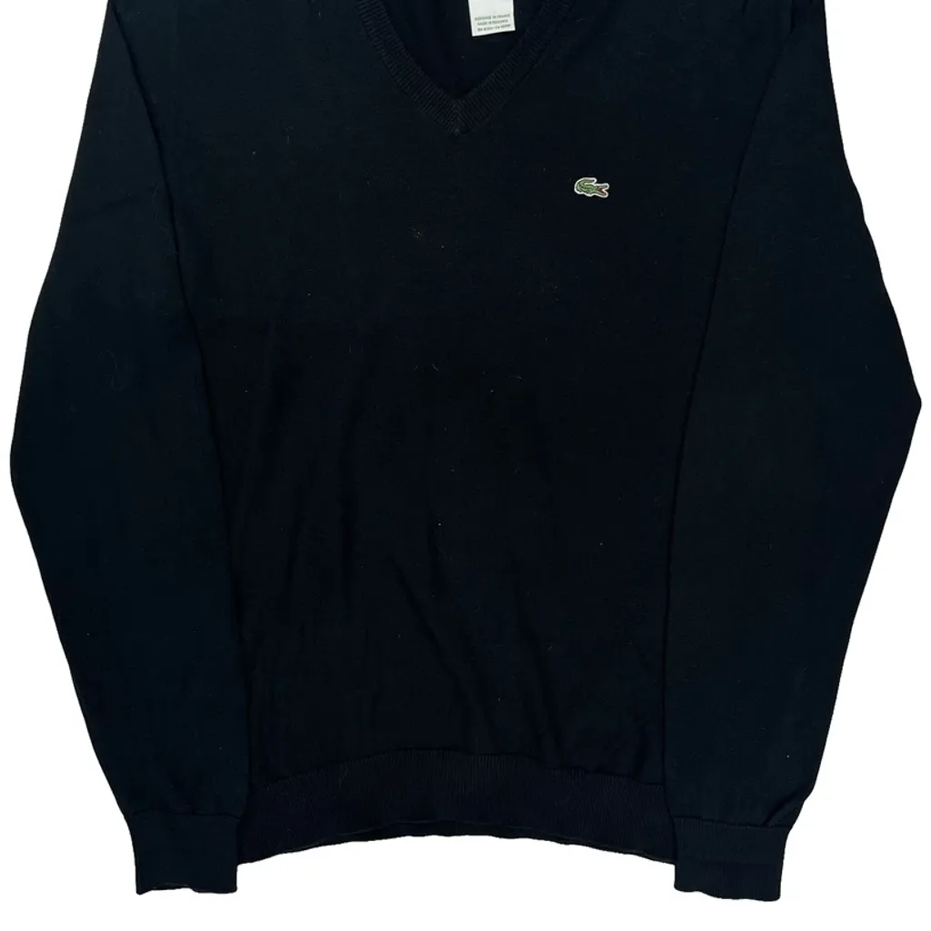Lacoste Sweater - Medium Black Cotton - Image 4