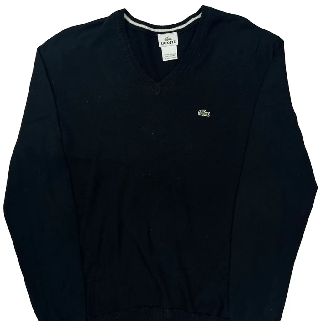 Lacoste Sweater - Medium Black Cotton - Image 5