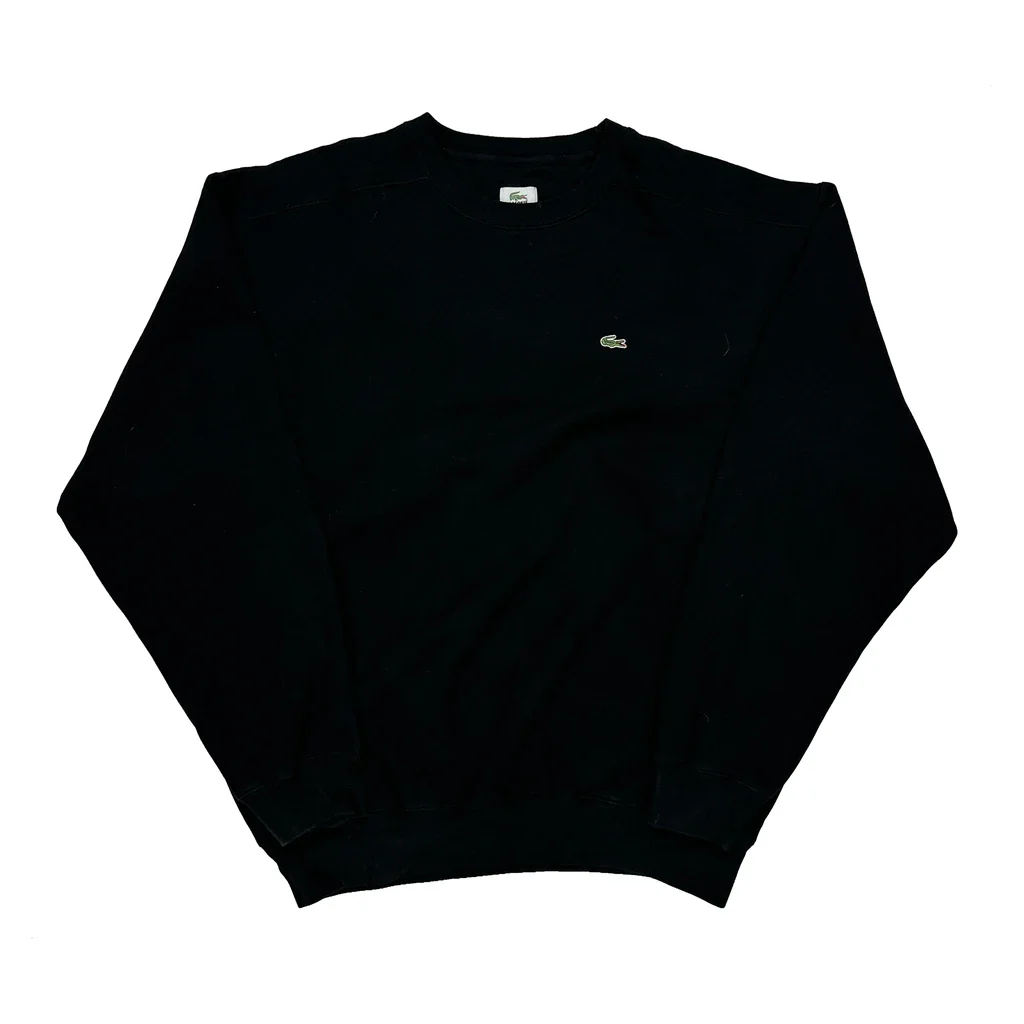 Lacoste Sweatshirt - Large Black Cotton