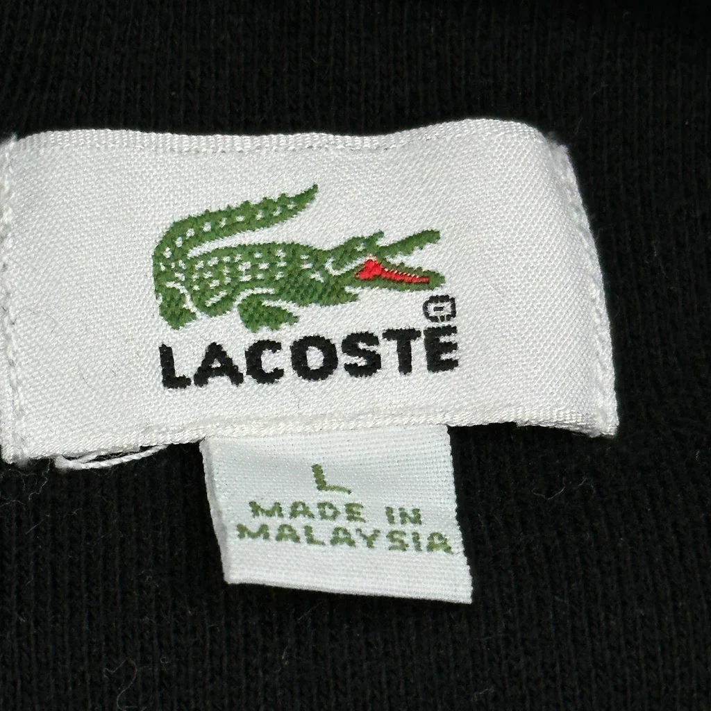 Lacoste Sweatshirt - Large Black Cotton - Image 3
