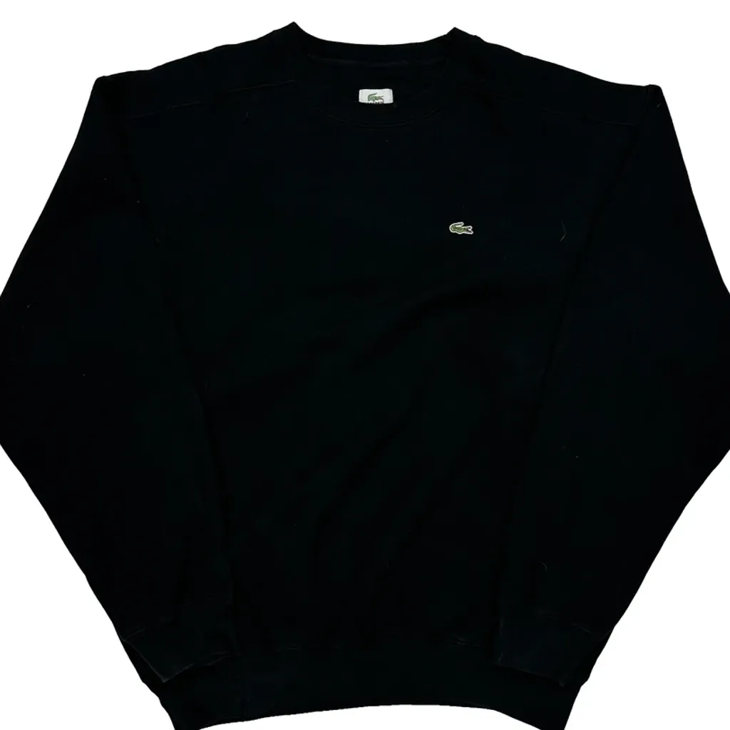 Lacoste Sweatshirt - Large Black Cotton - Image 4