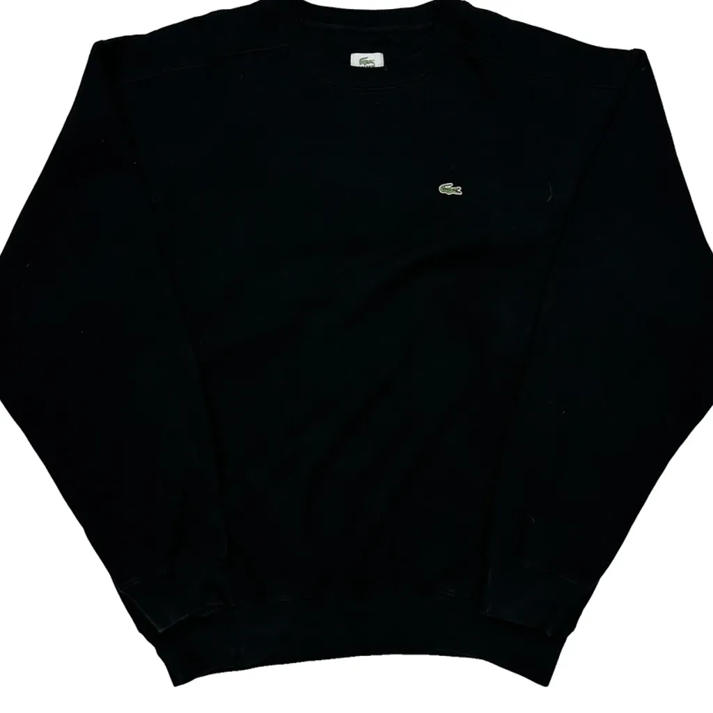 Lacoste Sweatshirt - Large Black Cotton - Image 5