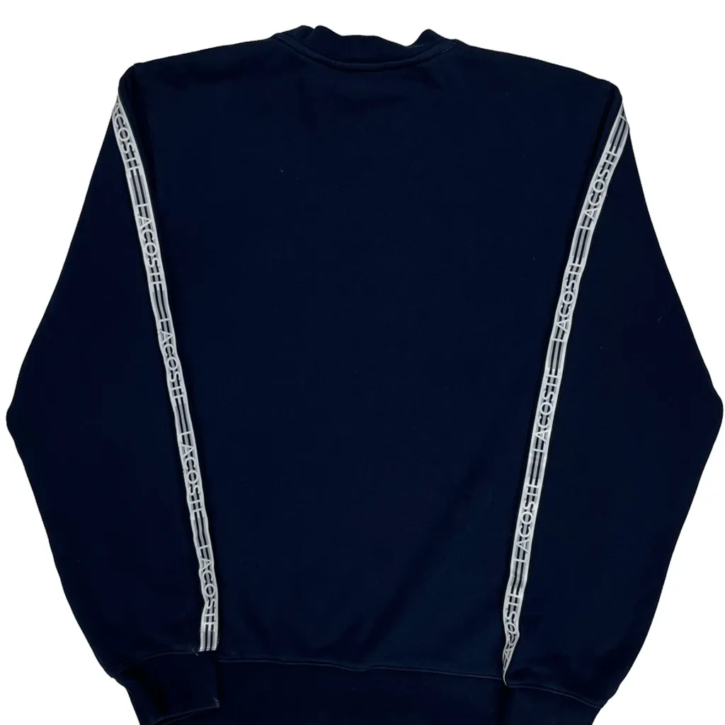 Lacoste Sweatshirt - Large Navy Cotton - Image 6