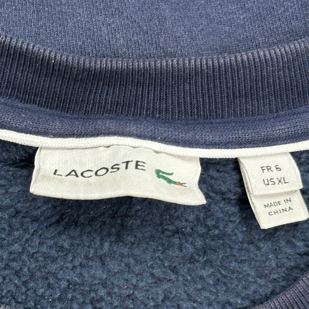 Lacoste Sweatshirt - XL Navy Cotton - Image 3