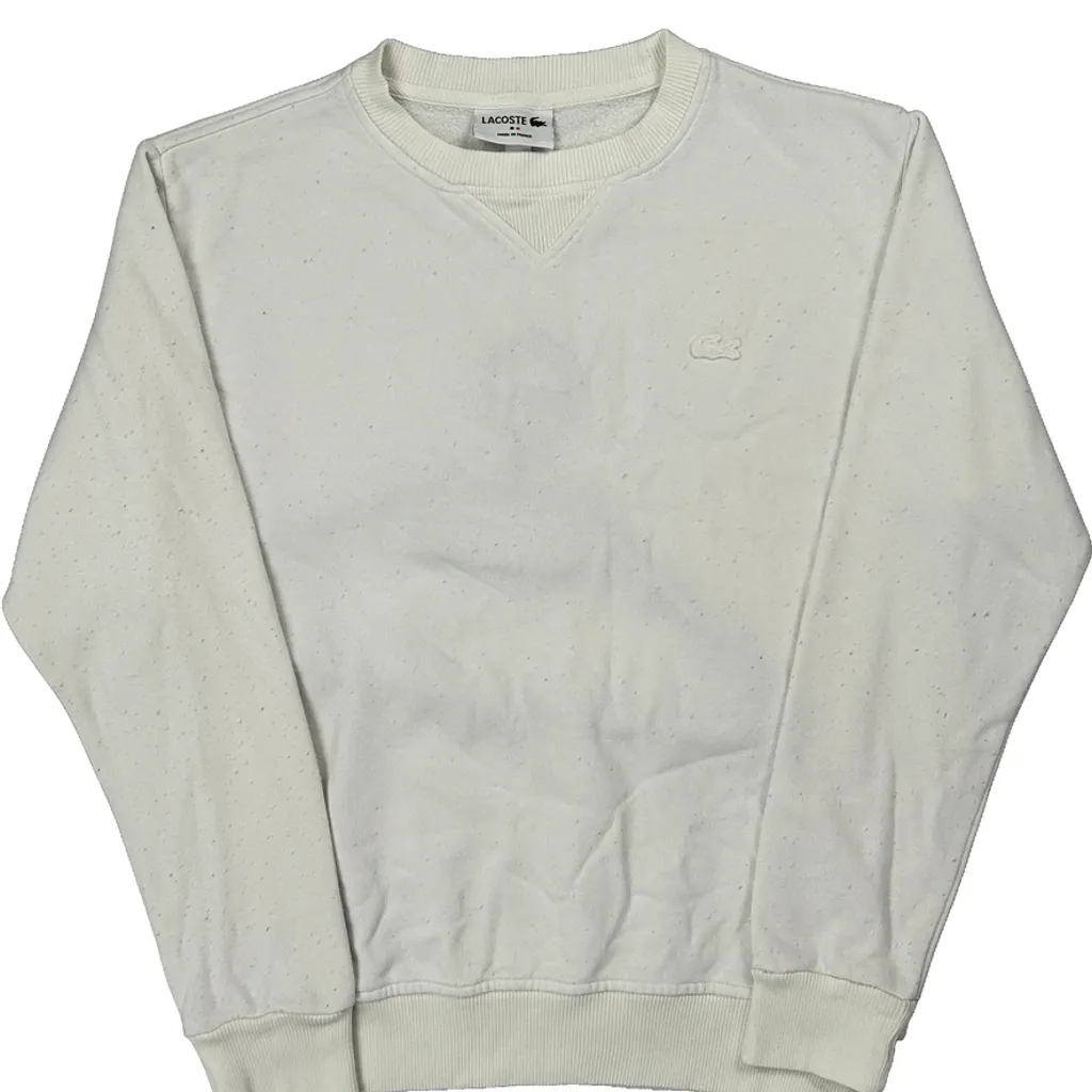 Lacoste Sweatshirt - Medium White Cotton - Image 4