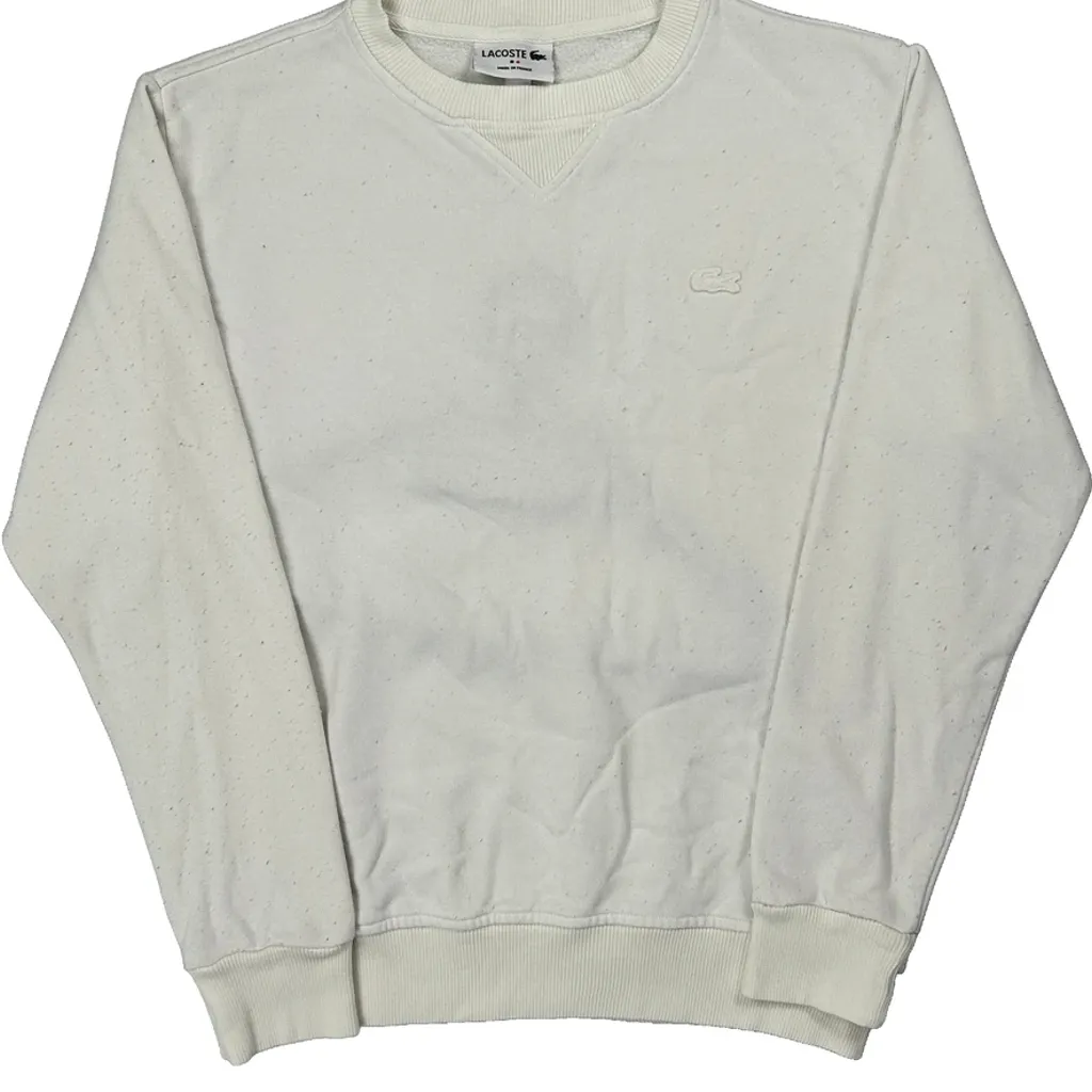 Lacoste Sweatshirt - Medium White Cotton - Image 5