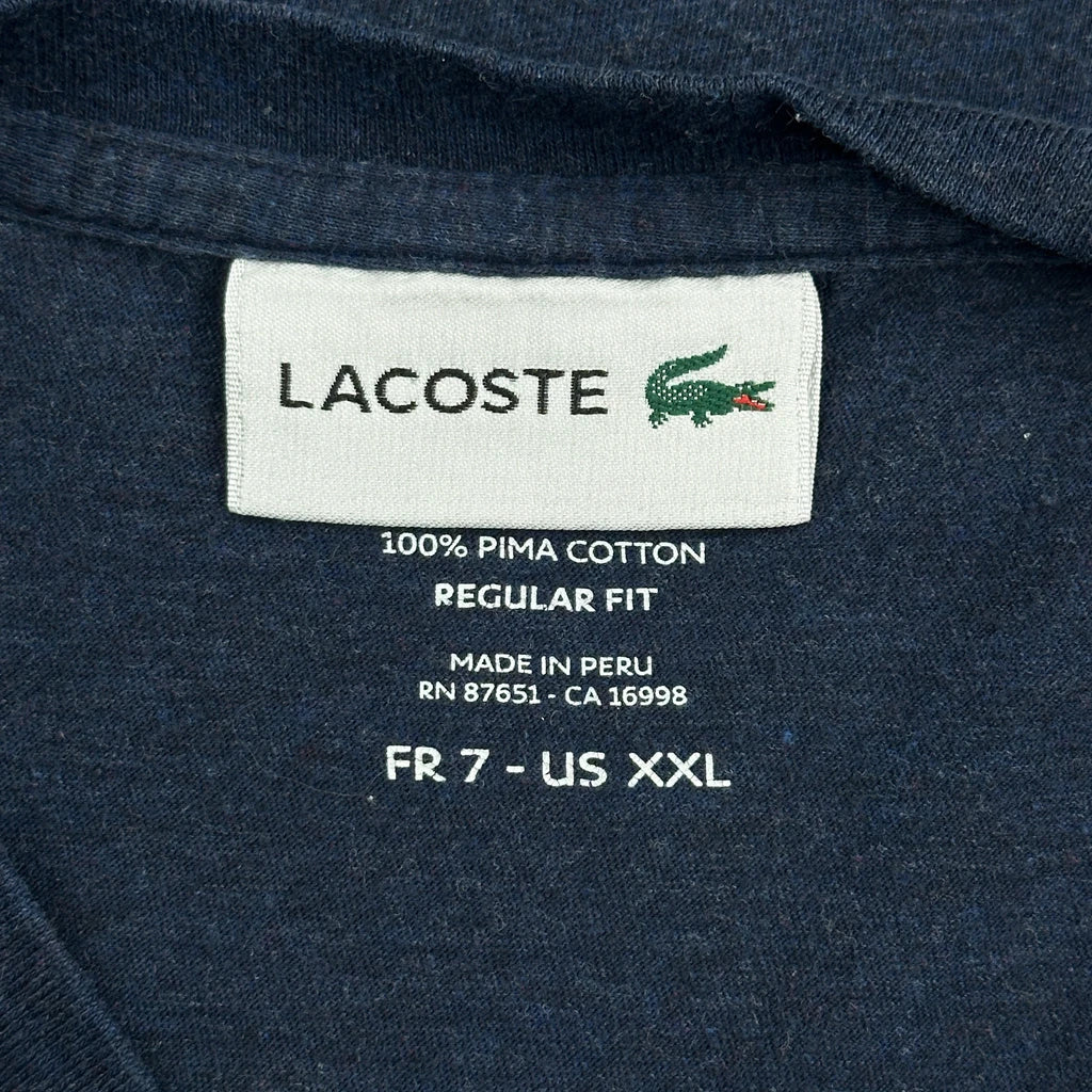 Lacoste T-Shirt - 2XL Blue Cotton - Image 3