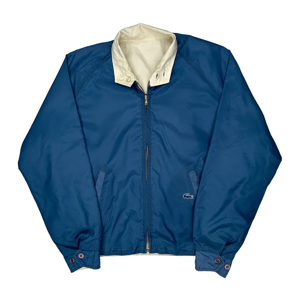 Lacoste Reversible Windbreaker - Medium Blue Polyester