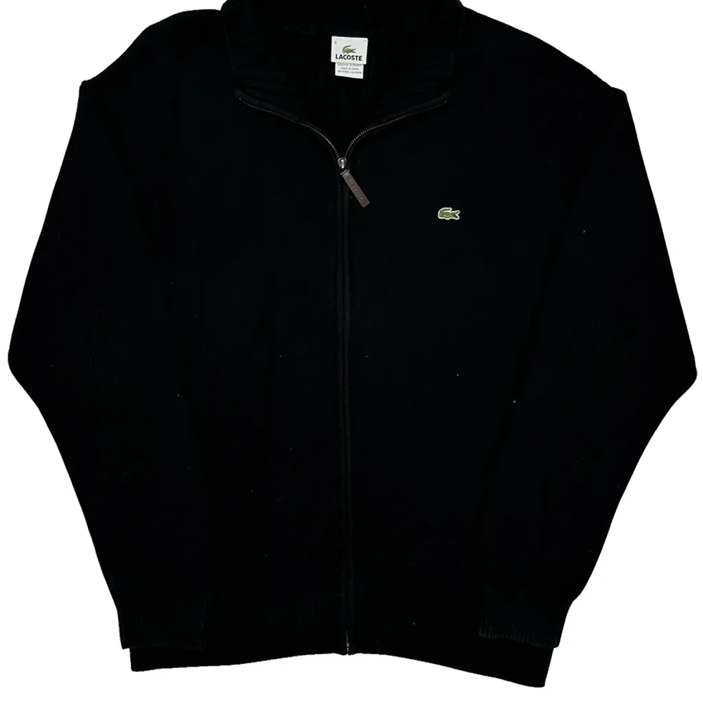 Lacoste Zip Up - XL Black Cotton - Image 6