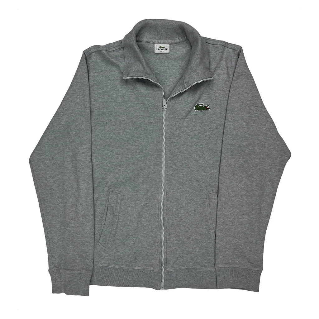 Lacoste Slim Fit Zip Up - XL Grey Cotton
