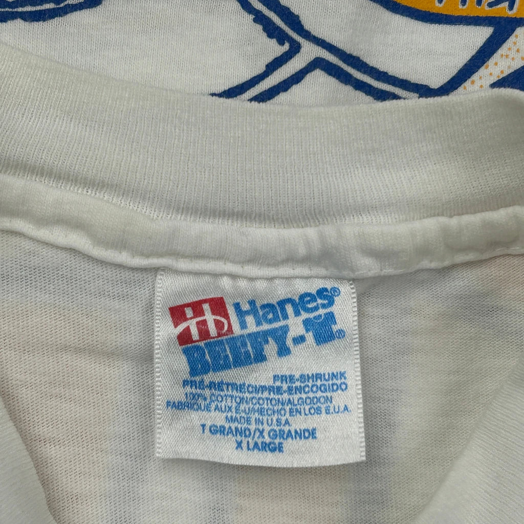 Lady Mustangs Hanes Single Stitch T-Shirt - XL White Cotton - Image 3