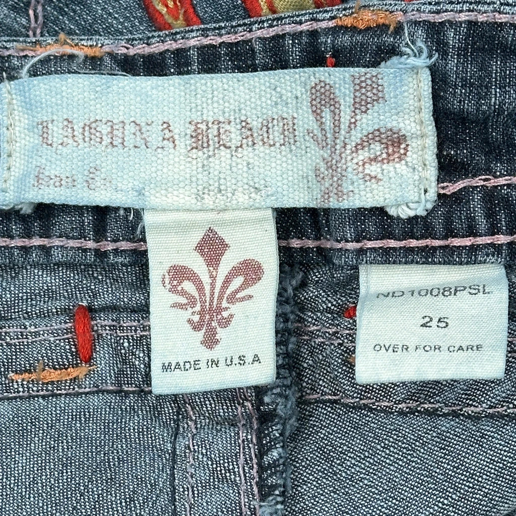 Laguna Beach Contrast Stitch Jeans - 28W UK 6 Blue Denim - Image 6