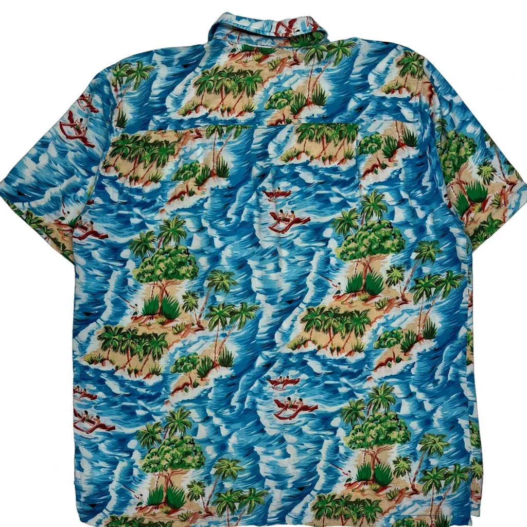 Laguna Hawaiian Shirt - Large Blue Viscose - Image 6