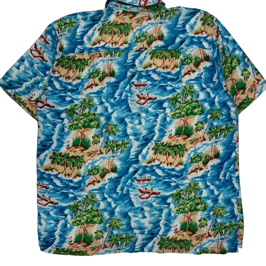 Laguna Hawaiian Shirt - Large Blue Viscose - Image 7