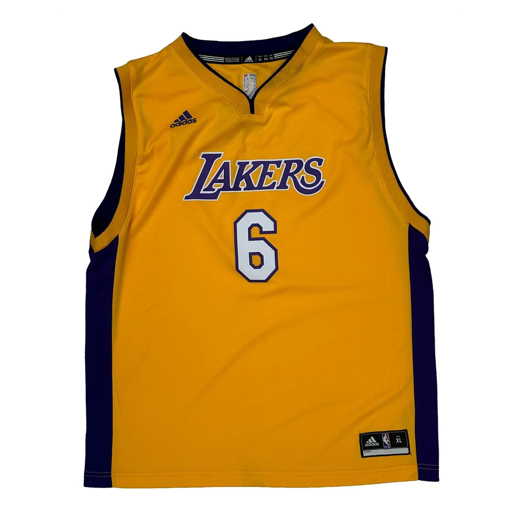 Lakers Adidas Clarkson Jersey - XL Yellow Polyester