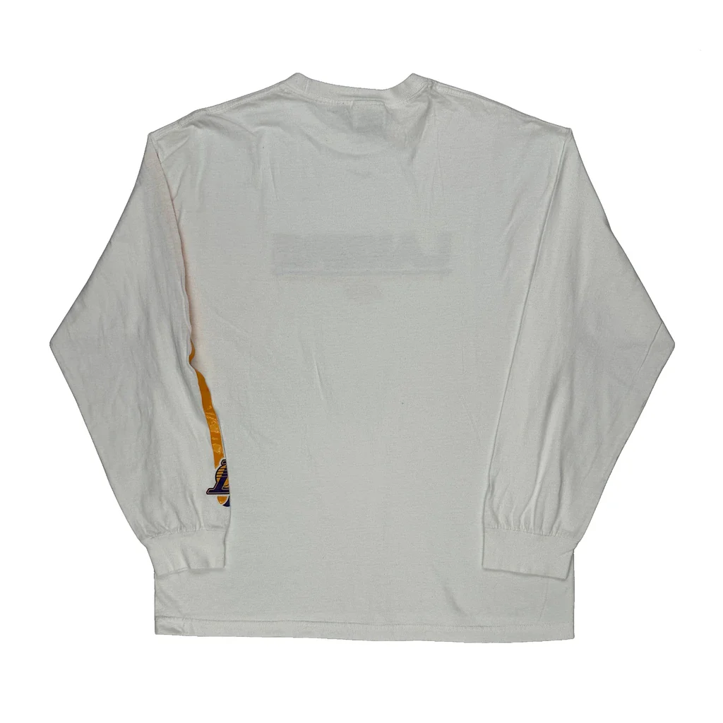 Lakers Nike Nba Long Sleeve T-Shirt - XL White Cotton - Image 2