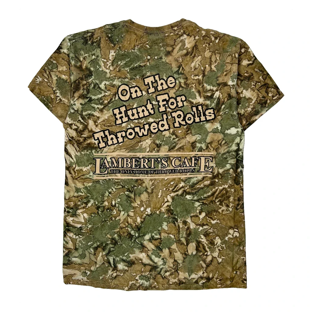 Lambert'S Cafe Gildan Camo T-Shirt - Medium Camo Cotton - Image 2