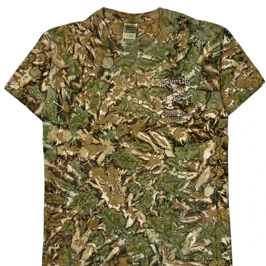 Lambert'S Cafe Gildan Camo T-Shirt - Medium Camo Cotton - Image 4