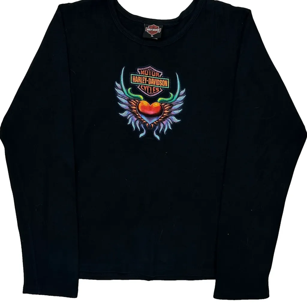 Las Vegas Harley Davidson Graphic Long Sleeve T-Shirt - XL Black Cotton - Image 5