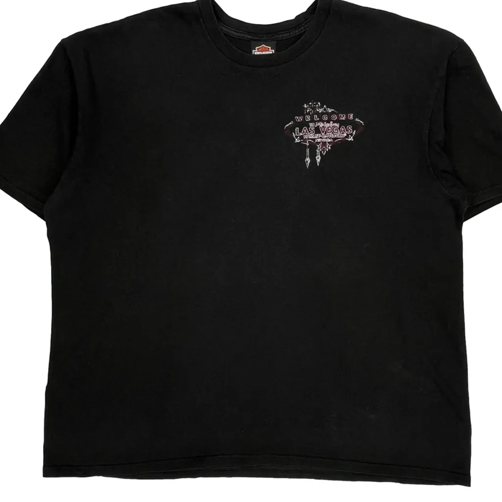 Las Vegas Harley Davidson Graphic T-Shirt - 2XL Black Cotton - Image 4