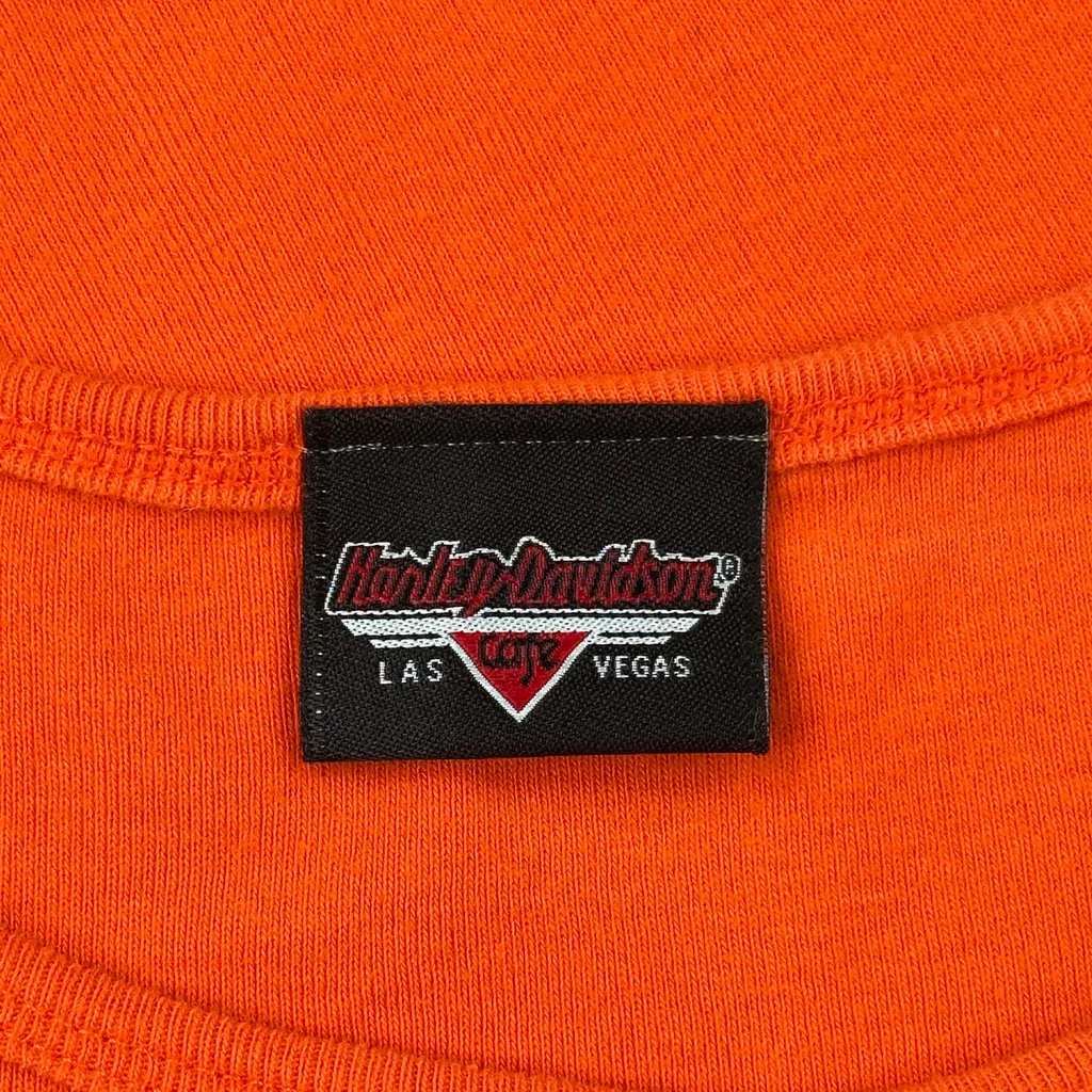 Las Vegas Harley Davidson Graphic T-Shirt - XL Orange Cotton - Image 3