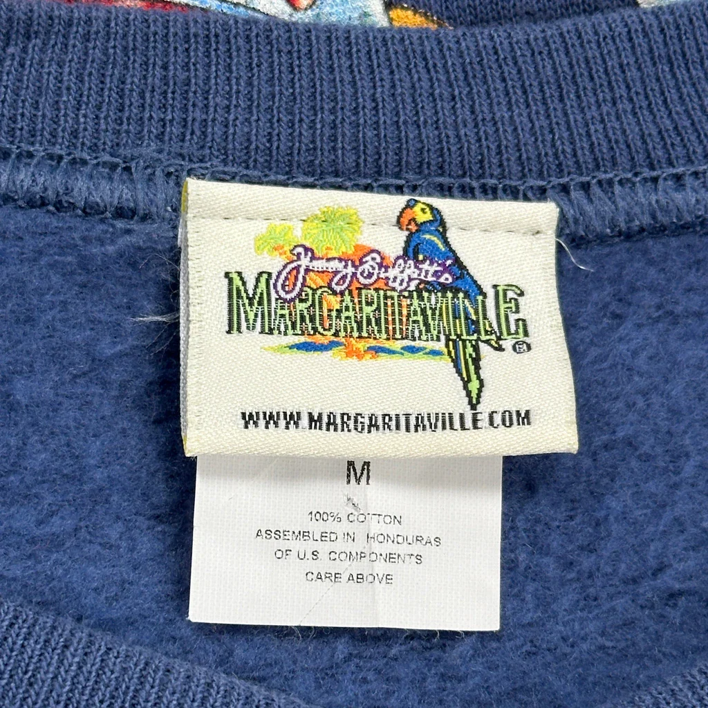 Las Vegas Jimmy Buffett'S Margaritaville Graphic Sweatshirt - Medium Blue Cotton - Image 3
