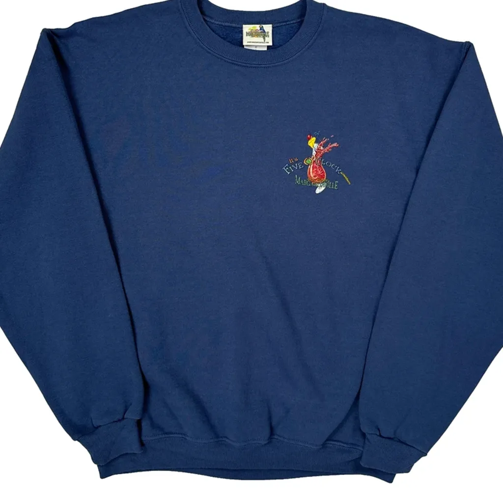 Las Vegas Jimmy Buffett'S Margaritaville Graphic Sweatshirt - Medium Blue Cotton - Image 4