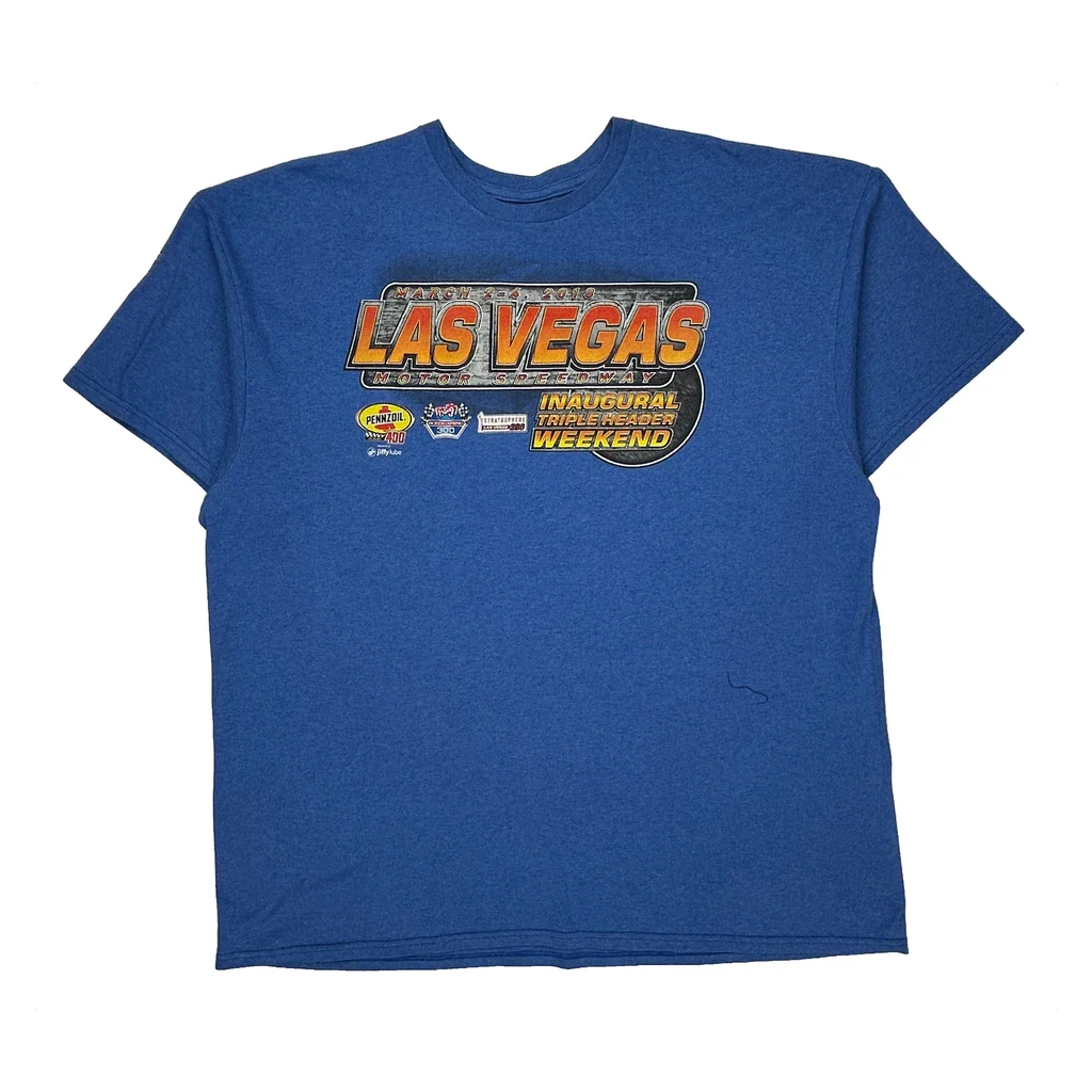 Las Vegas Motor Speedway Nascar T-Shirt - XL Blue Cotton