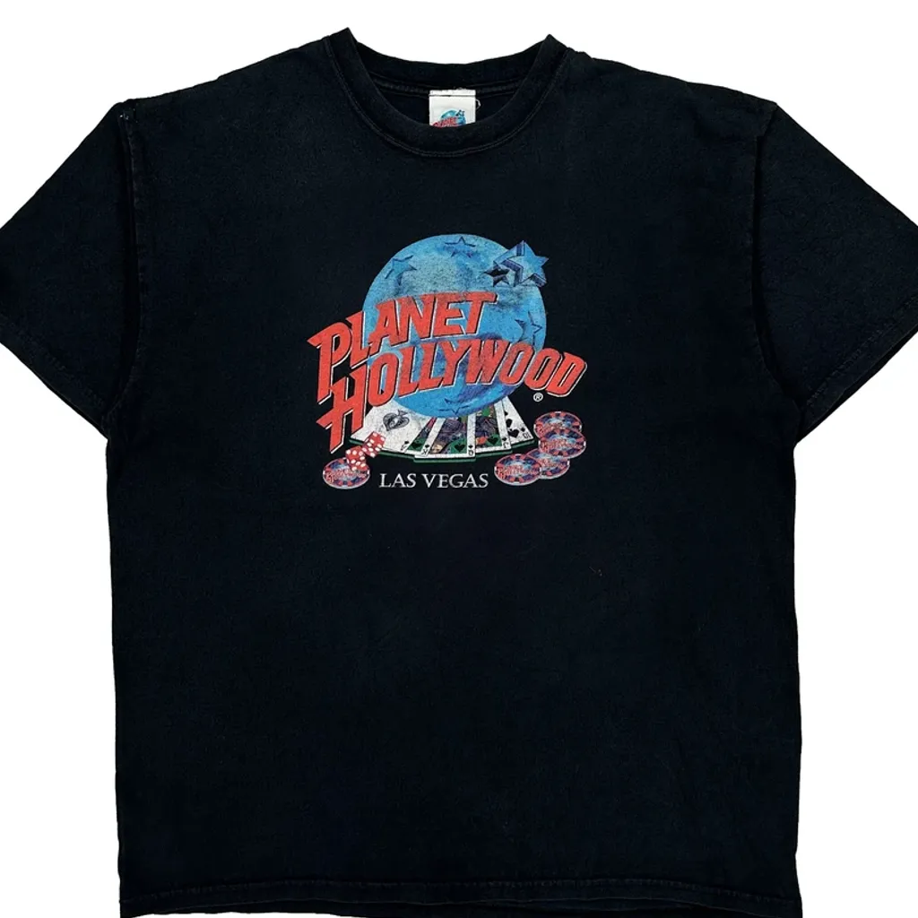 Las Vegas Planet Hollywood Graphic T-Shirt - XL Black Cotton - Image 5