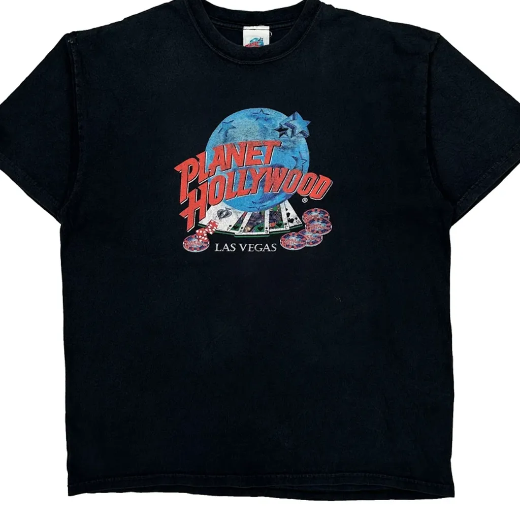 Las Vegas Planet Hollywood Graphic T-Shirt - XL Black Cotton - Image 6