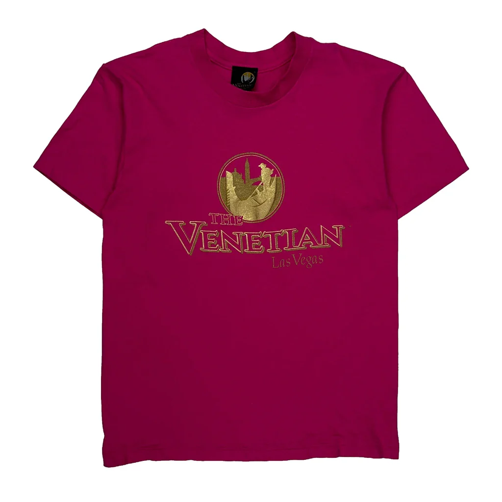Las Vegas The Venetian Single Stitch T-Shirt - Medium Pink Cotton