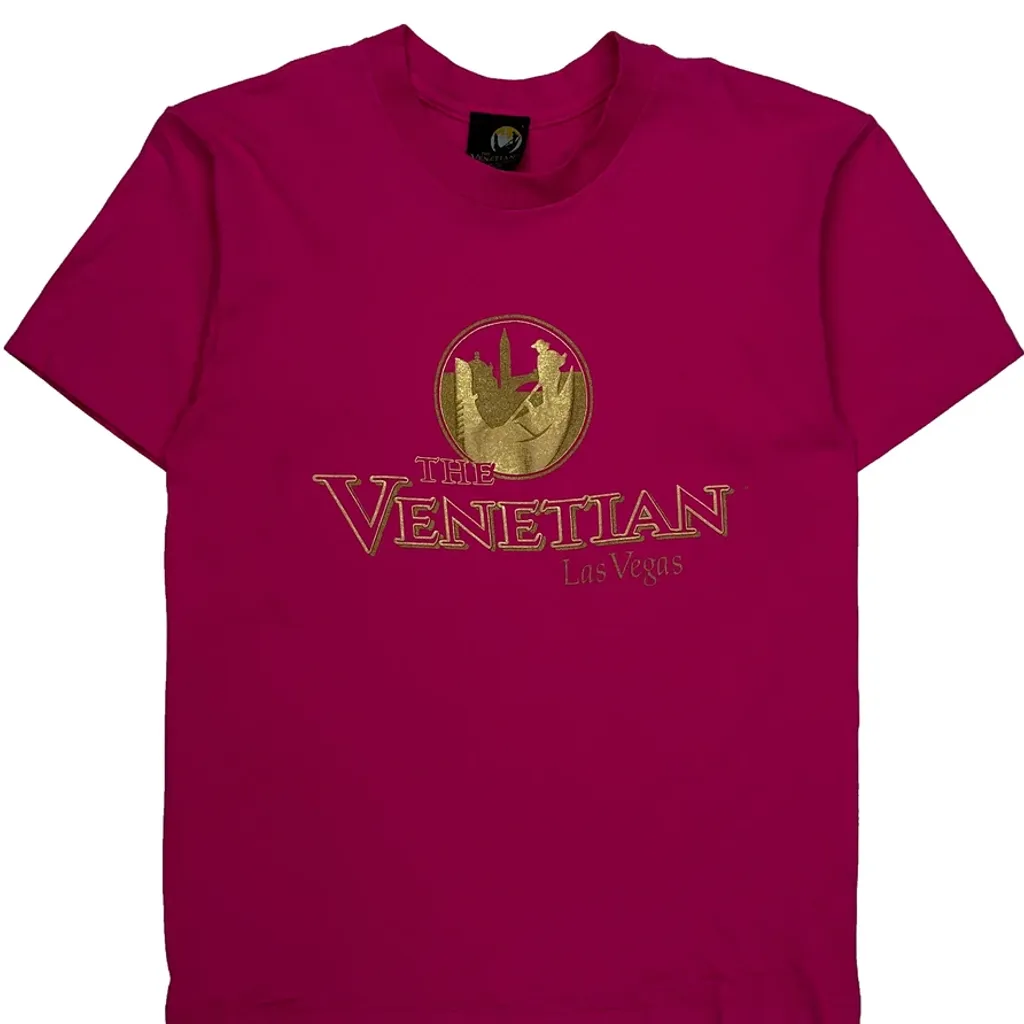 Las Vegas The Venetian Single Stitch T-Shirt - Medium Pink Cotton - Image 5