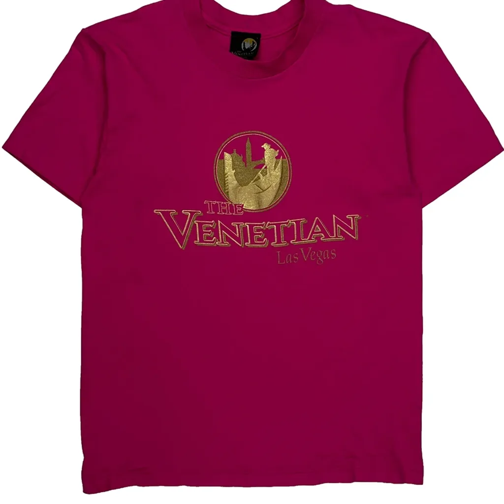 Las Vegas The Venetian Single Stitch T-Shirt - Medium Pink Cotton - Image 6