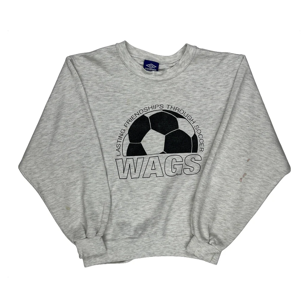 Lasting Friendships Through Soccer Umbro Sweatshirt - Small Grey Cotton