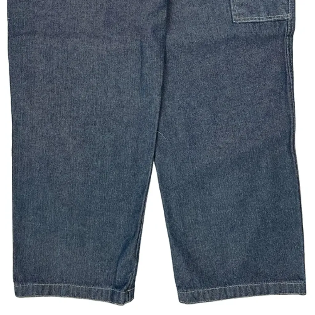 Leak Cargo Carpenter Jeans - 32W 31L Blue Cotton - Image 7
