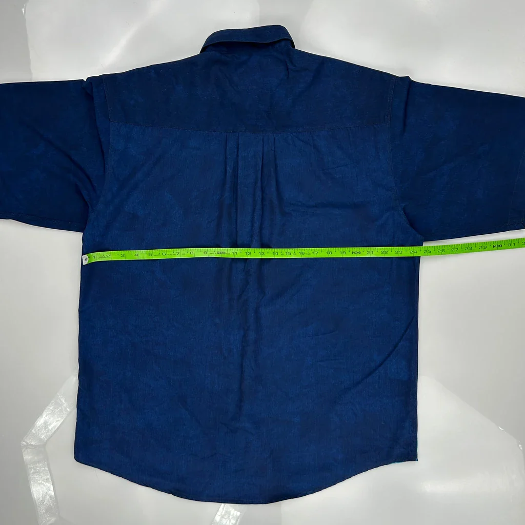 Leche Short Sleeve Shirt - Large Blue Cotton - Image 3