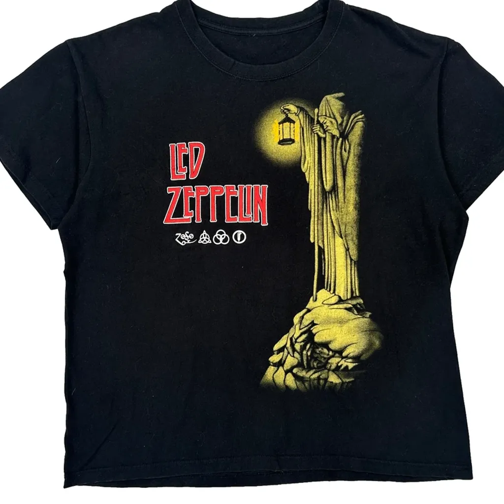 Led Zeppelin Band T-Shirt - XL Black Cotton - Image 5