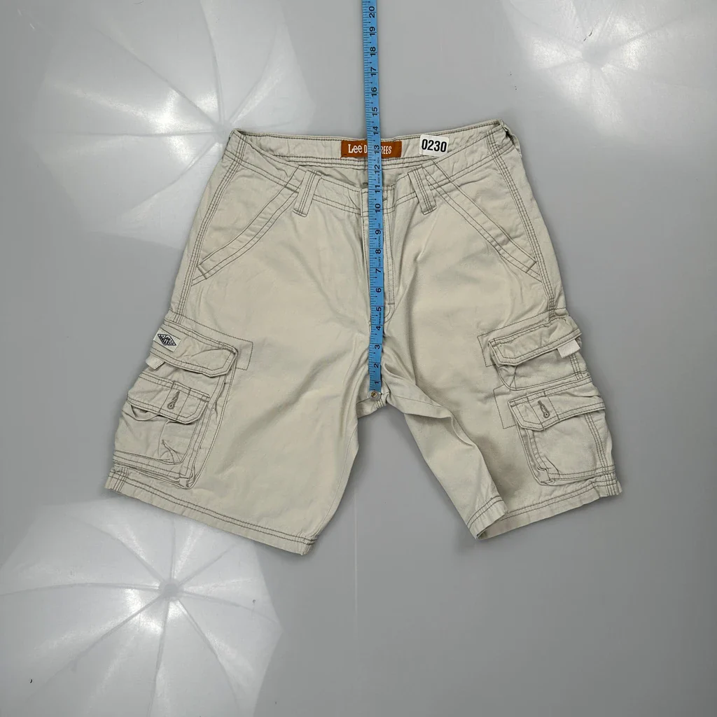 Lee Cargo Shorts - 28W 10L Beige Cotton - Image 4