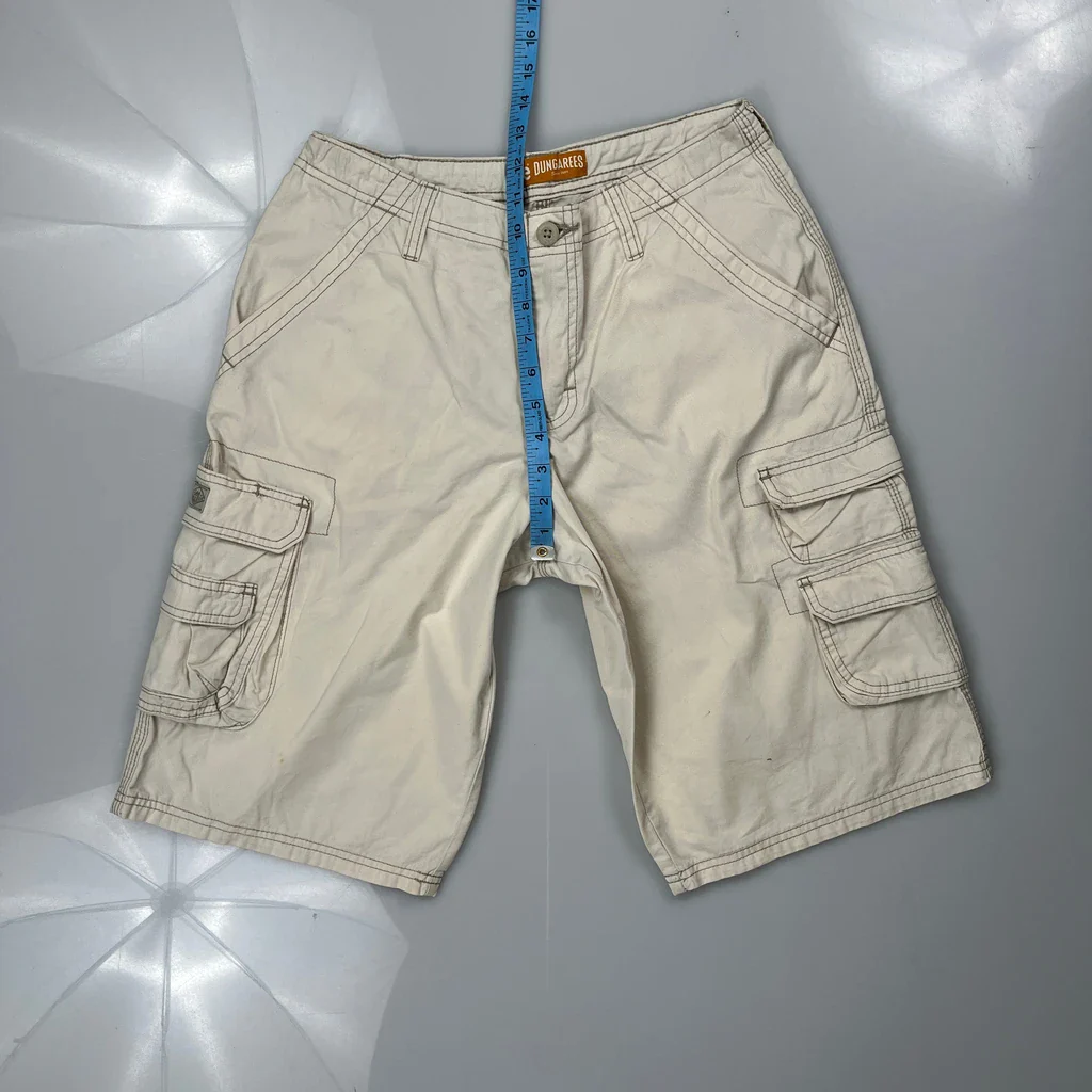 Lee Cargo Shorts - 28W 11L Beige Cotton - Image 4