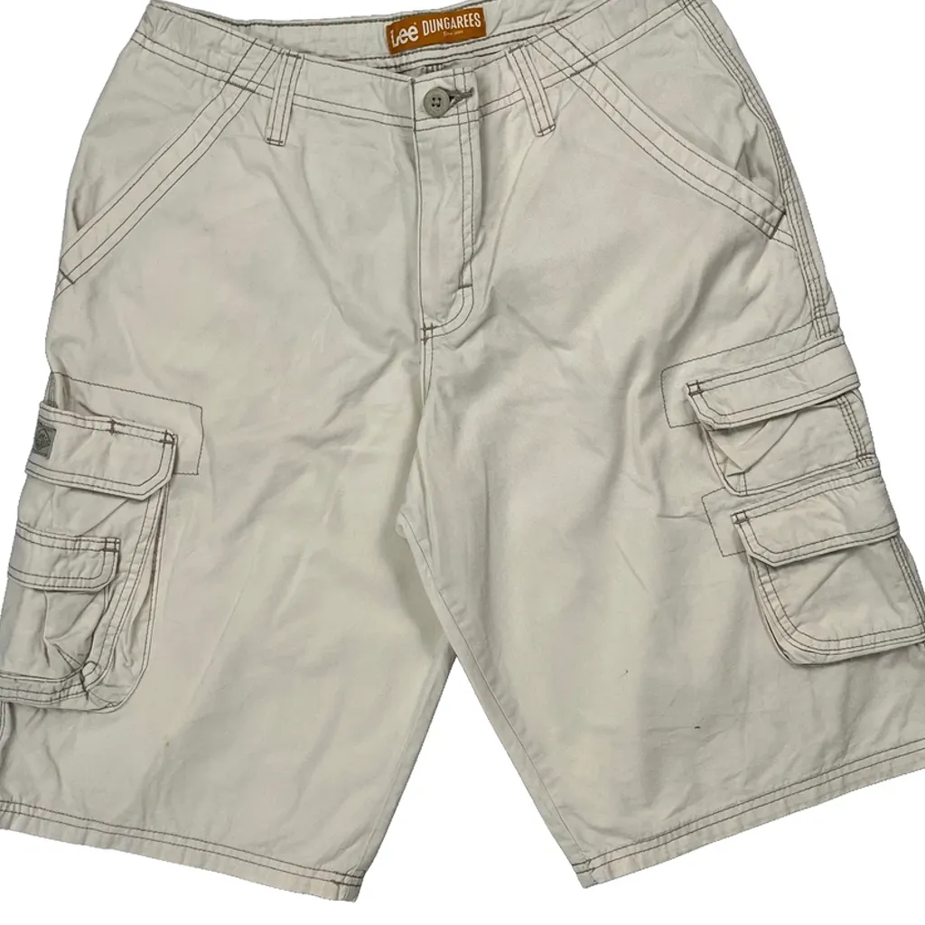 Lee Cargo Shorts - 28W 11L Beige Cotton - Image 9