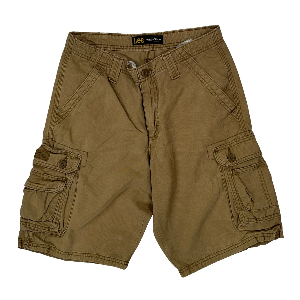 Lee Cargo Shorts - 30W 11L Beige Cotton - Image 2