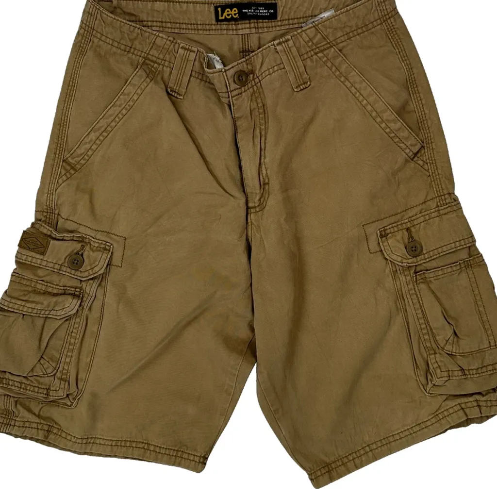 Lee Cargo Shorts - 30W 11L Beige Cotton - Image 9