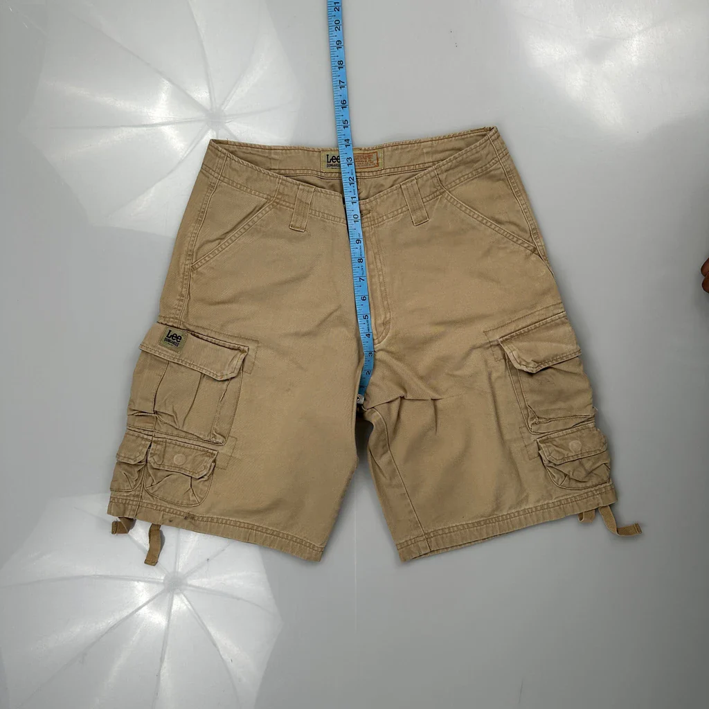Lee Cargo Shorts - 31W 10L Beige Cotton - Image 4