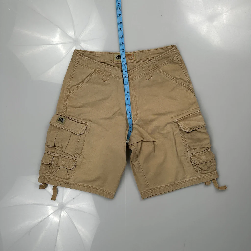Lee Cargo Shorts - 31W 10L Beige Cotton - Image 5