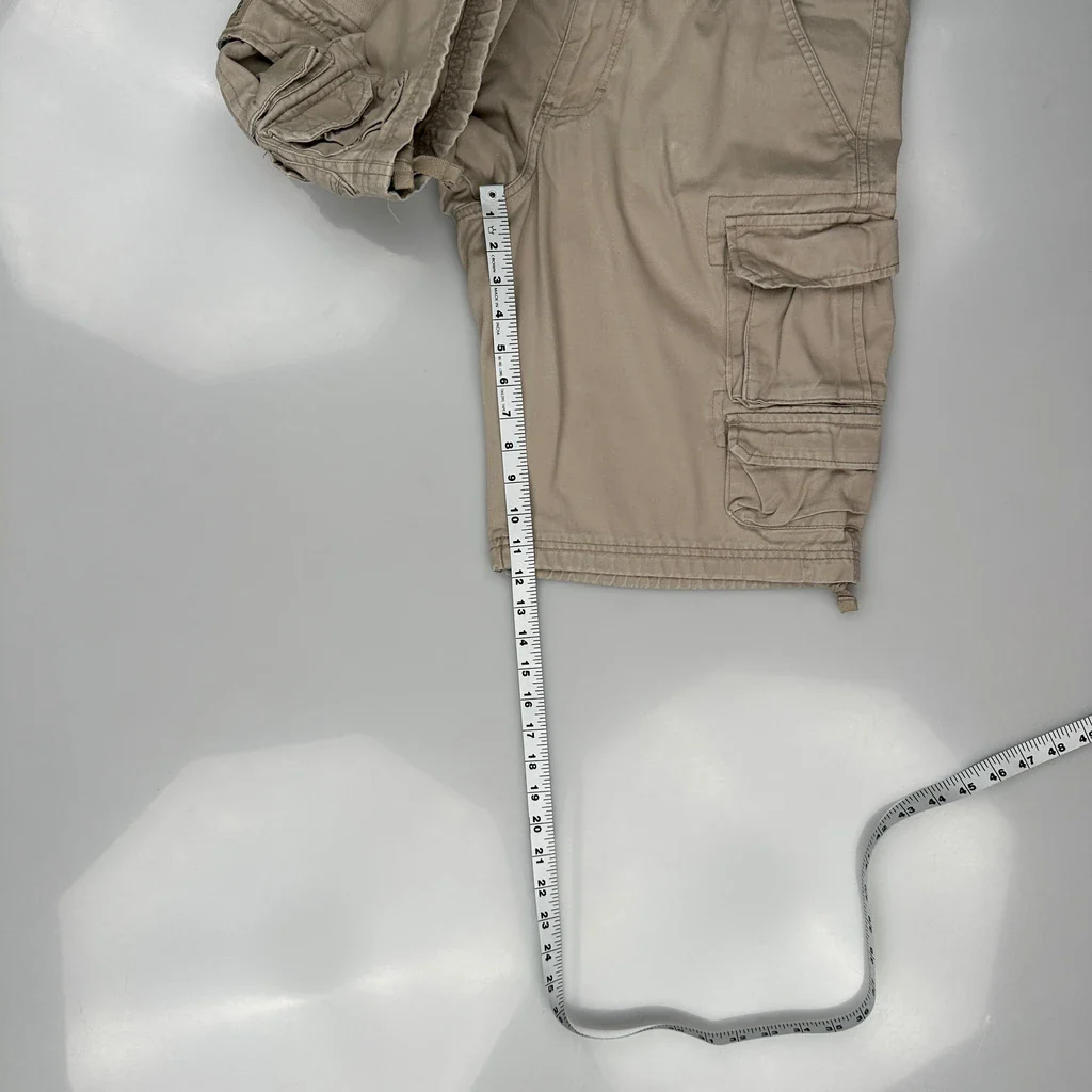 Lee Cargo Shorts - 32W 10L Beige Cotton - Image 5