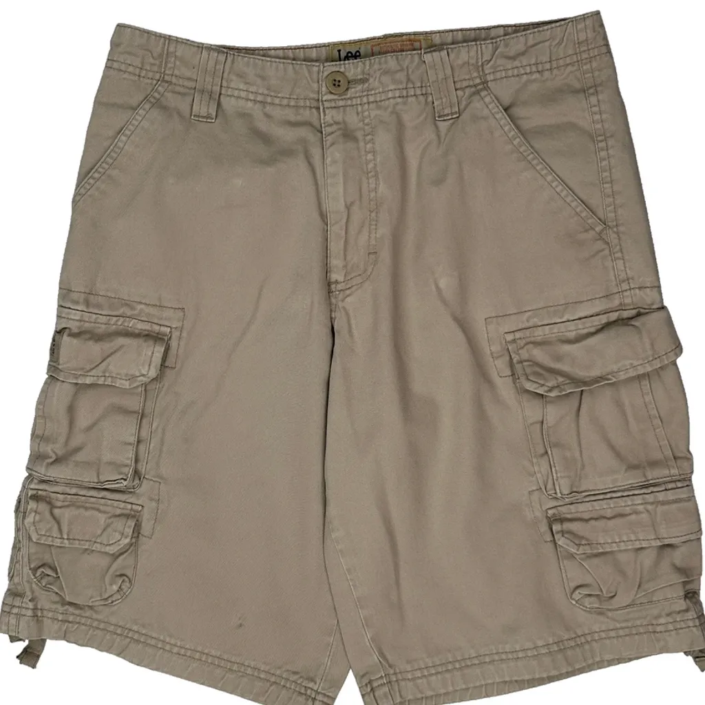 Lee Cargo Shorts - 32W 10L Beige Cotton - Image 9