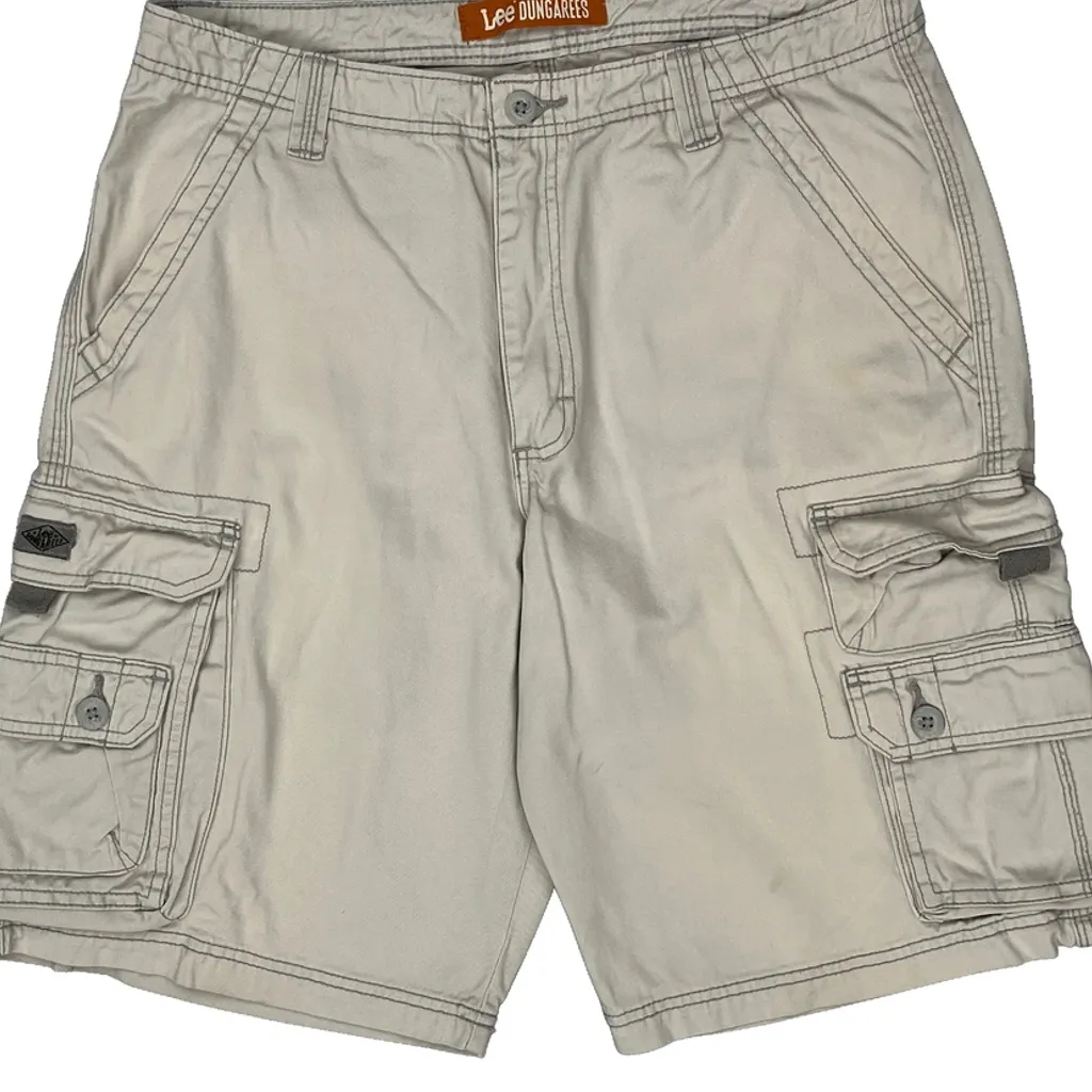Lee Cargo Shorts - 32W 10L Beige Cotton - Image 10