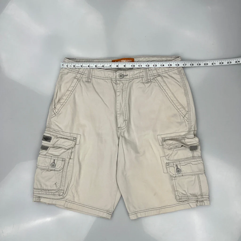 Lee Cargo Shorts - 32W 10L Beige Cotton - Image 3